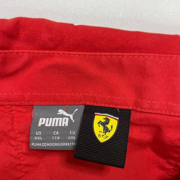 Puma Ferrari Scuderia F1 Team button Up Shirt Men XXL Red 763601 01 - Picture 6 of 8